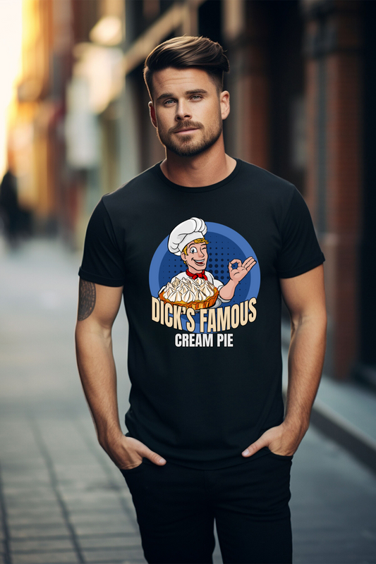 Dick's Famous Cream Pie - Funny Unisex Heavy Cotton Tee